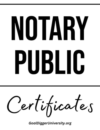 Notary Public Resources – Goal Digger By Tina Lee Jones